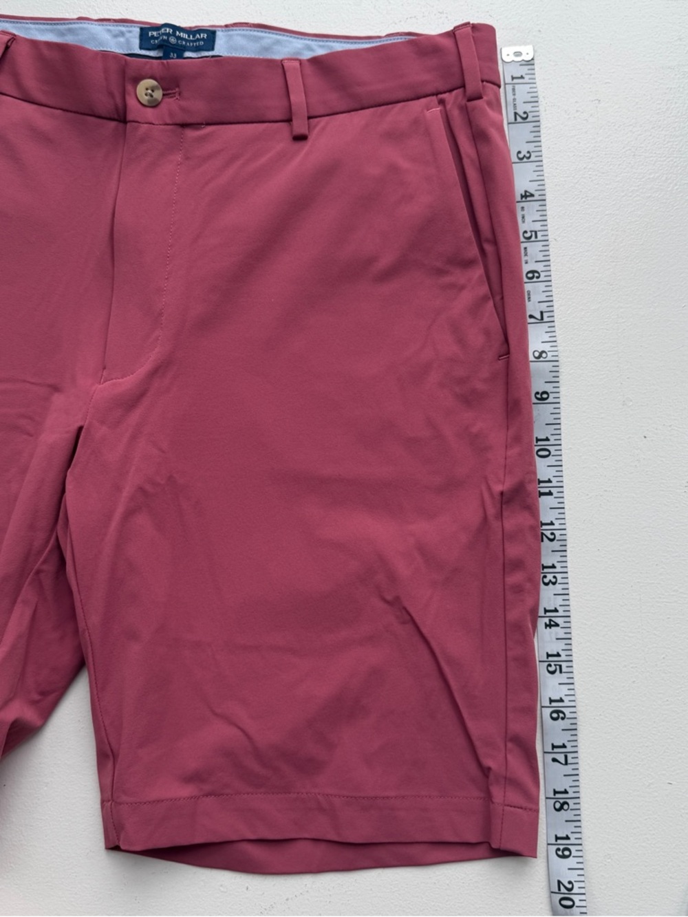 Peter Millar Crown Sports Men's Athletic Golf Shorts in Dusty Rose 33 - Picture 7 of 12